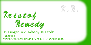 kristof nemedy business card