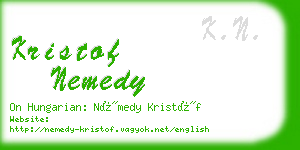 kristof nemedy business card